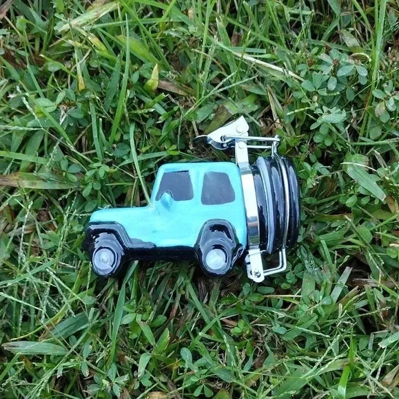 Blue Jeep Porcelain Container (50ml/Small) Stash jar hide away secret jar stash - Picture 1 of 3
